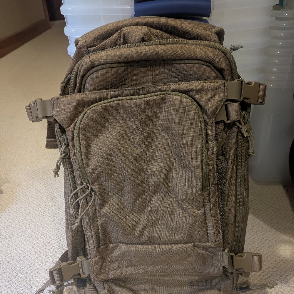 5.11 AMP 12 Backpack. Capacity is 25 Liters.